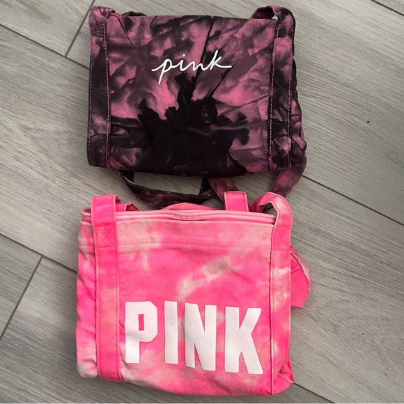 PINK Victoria’s Secret Canvas Tie Dye Tote Bag with Zipper - Picture 5 of 5